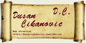 Dušan Čikanović vizit kartica